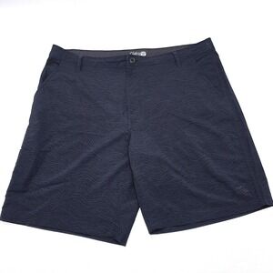 DaHui Hybrid Collection Mens 40 Shorts Charcoal Gray Wave Print Board Shorts